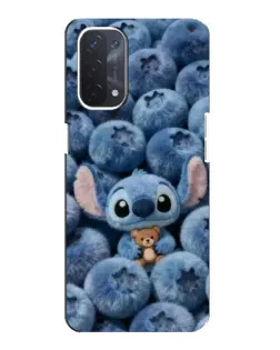 Чехол для OPPO A54 (5G) с картинкой «Стич и голубика»