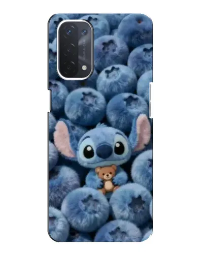 Чехол для OPPO A54 (5G) с картинкой «Стич и голубика»