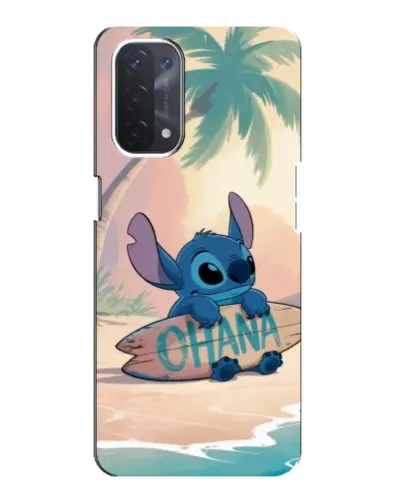 Чехол для OPPO A54 (5G) с картинкой «Стич на серфе»