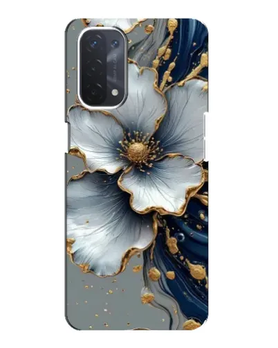 Чохол для OPPO A54 (5G) з картинкою «Біла квітка та золотий флюїд» Чохол для OPPO A54 (5G) з картинкою «Біла квітка та золотий флюїд»