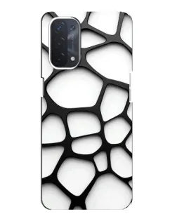 Чохол для OPPO A54 (5G) з картинкою «Біла об'ємна сітка»