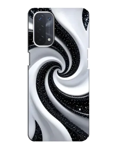 Чохол для OPPO A54 (5G) з картинкою «Чорно-біла спіраль»