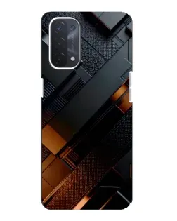 Чохол для OPPO A54 (5G) з картинкою «Чорні геометричні блоки»