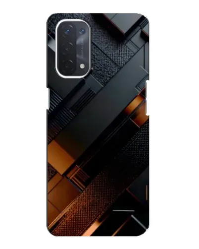 Чохол для OPPO A54 (5G) з картинкою «Чорні геометричні блоки»