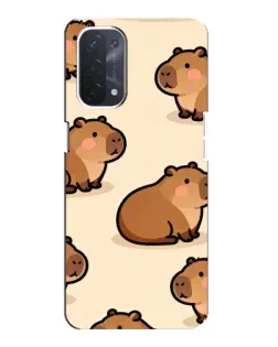 Чохол для OPPO A54 (5G) з картинкою «Паттерн милих капібар»