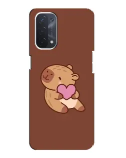 Чохол для OPPO A54 (5G) з картинкою «Капібара з серцем»