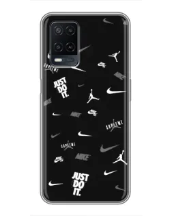 Чохол для OPPO A54 з картинкою «Nike Black Pattern»