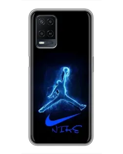 Чохол для OPPO A54 з картинкою «Jordan Neon Blue»