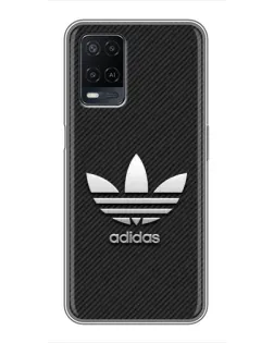 Чохол для OPPO A54 з картинкою «Adidas Карбонова текстура»