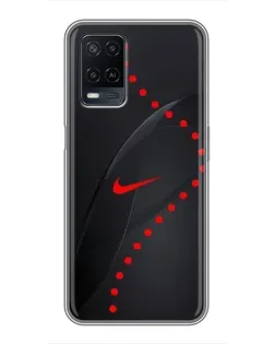 Чехол для OPPO A54 с картинкой «Абстрактный дизайн Nike»