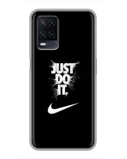 Чехол для OPPO A54 с картинкой «Текстовый принт Nike»