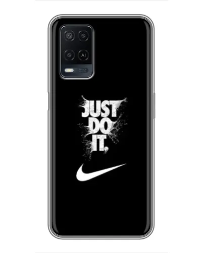 Чехол для OPPO A54 с картинкой «Текстовый принт Nike»