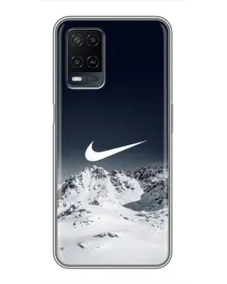 Чехол для OPPO A54 с картинкой «Nike — зимние горы»