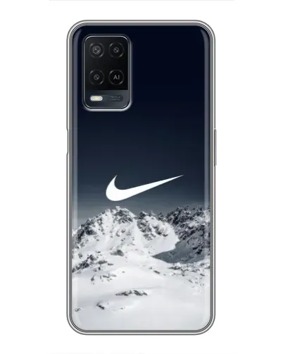 Чехол для OPPO A54 с картинкой «Nike — зимние горы»