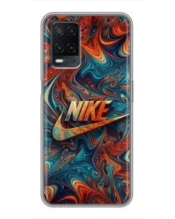 Чехол для OPPO A54 с картинкой «Nike в абстракции»