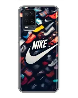 Чехол для OPPO A54 с картинкой «Коллекция кроссовок Nike»