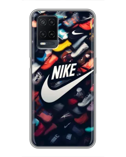 Чехол для OPPO A54 с картинкой «Коллекция кроссовок Nike»