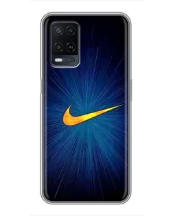 Чохол для OPPO A54 з картинкою «Синій пульс Nike»