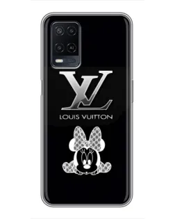 Чехол для OPPO A54 с картинкой «LV и Минни Маус»