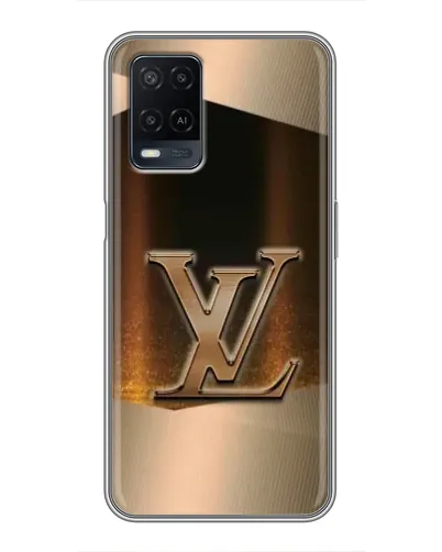 Чехол для OPPO A54 с картинкой «LV — золотое сияние»