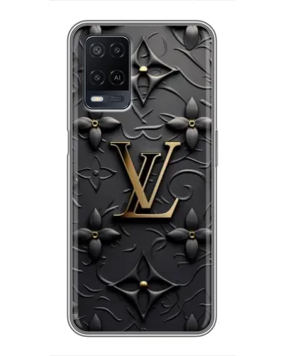 Чехол для OPPO A54 с картинкой «Кожаная текстура LV»