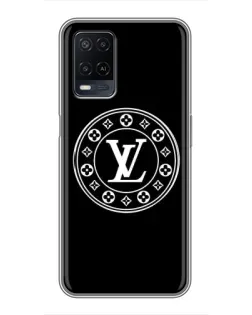 Чехол для OPPO A54 с картинкой «LV — печать стиля»