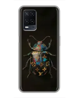 Чехол для OPPO A54 с картинкой «LV — мраморный принт»