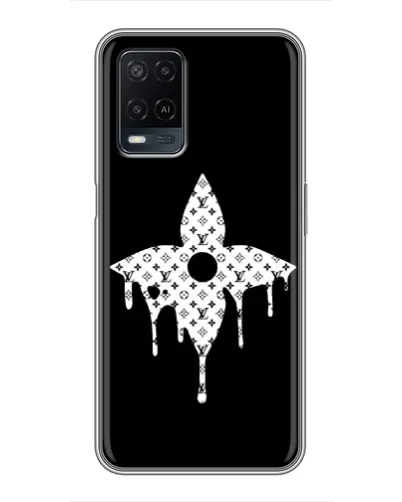 Чехол для OPPO A54 с картинкой «Цветочная монограмма»