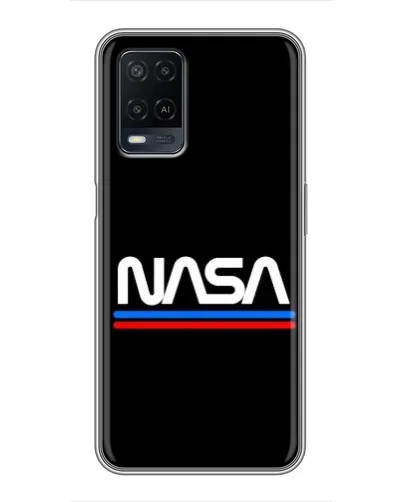 Чехол для OPPO A54 с картинкой «NASA — классика Red Blue»