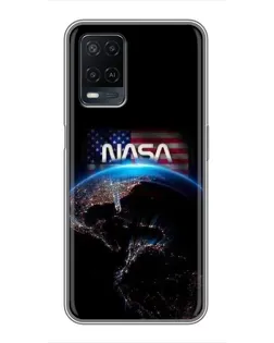 Чехол для OPPO A54 с картинкой «Земля из космоса NASA»