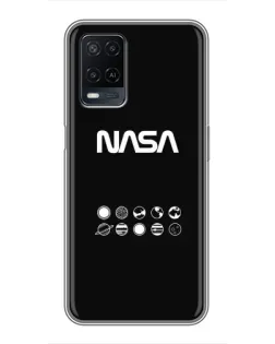 Чехол для OPPO A54 с картинкой «NASA — технический принт»