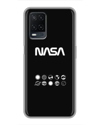 Чехол для OPPO A54 с картинкой «NASA — технический принт»