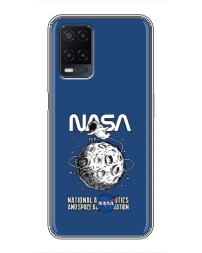 Чехол для OPPO A54 с картинкой «NASA — лунная миссия»