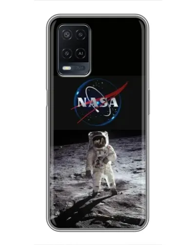 Чехол для OPPO A54 с картинкой «Астронавт на Луне»