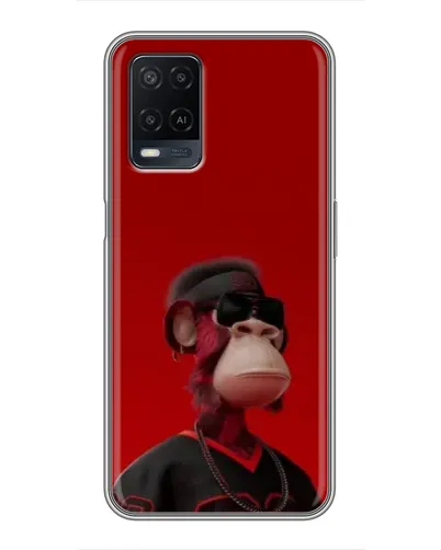 Чехол для OPPO A54 с картинкой «Bored Ape в красном»