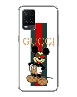 Чохол для OPPO A54 з картинкою «Міккі Маус Gucci — смуги»