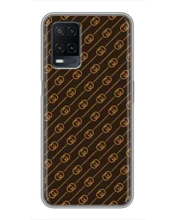Чохол для OPPO A54 з картинкою «Gucci — золоті діагоналі»