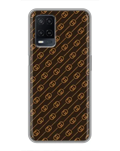 Чохол для OPPO A54 з картинкою «Gucci — золоті діагоналі»