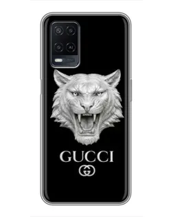 Чохол для OPPO A54 з картинкою «Gucci — срібний лев» Чохол для OPPO A54 з картинкою «Gucci — срібний лев»