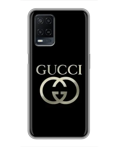 Чехол для OPPO A54 с картинкой «Gucci — золото на черном» Чехол для OPPO A54 с картинкой «Gucci — золото на черном»