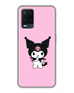 Чехол для OPPO A54 с картинкой «Kuromi — розовая нежность»