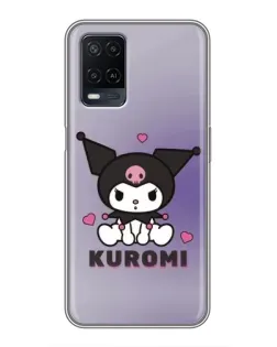Чехол для OPPO A54 с картинкой «Kuromi — фиолетовый арт»