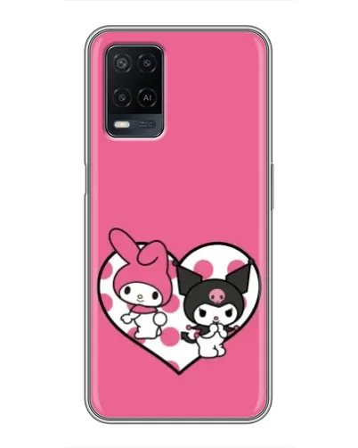 Чехол для OPPO A54 с картинкой «Kuromi и My Melody»