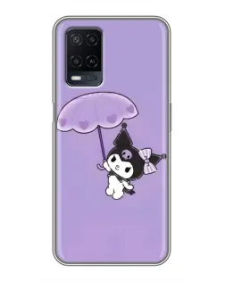 Чехол для OPPO A54 с картинкой «Kuromi с зонтиком»