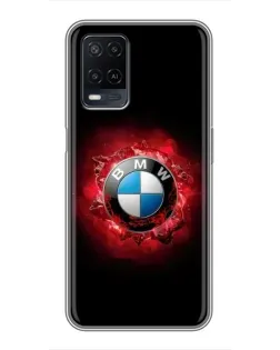 Чехол для OPPO A54 с картинкой «Логотип BMW — вспышка»