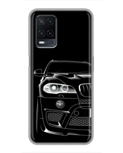 Чехол для OPPO A54 с картинкой «Темный силуэт BMW»