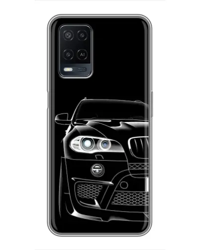 Чехол для OPPO A54 с картинкой «Темный силуэт BMW»