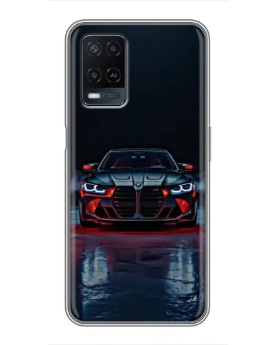 Чехол для OPPO A54 с картинкой «BMW на мокрой дороге»