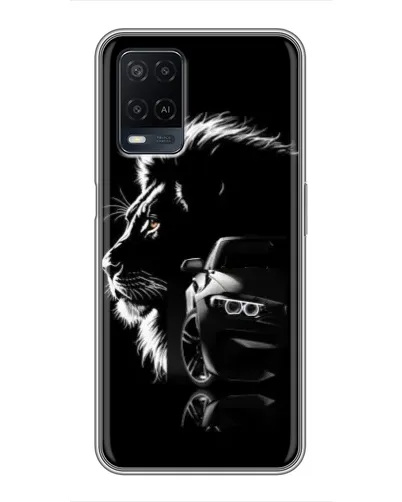 Чехол для OPPO A54 с картинкой «BMW и лев»