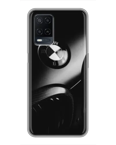Чехол для OPPO A54 с картинкой «Эмблема BMW — макро»
